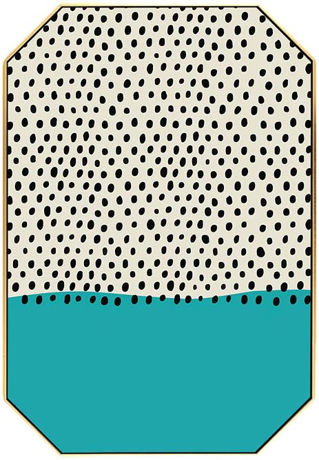 菲凡画廊 现代样板间女孩儿童房八边形波普色块可爱星钻挂画现代创意