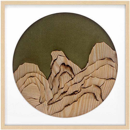 木皮实物装饰画新中式玄关走廊挂画酒店样板房书房沙发背景墙壁画