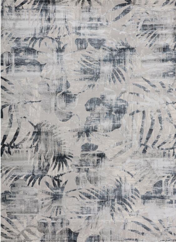 华涂工艺 现代土耳其进口轻奢风灰色抽象线条客厅垫卧室地毯