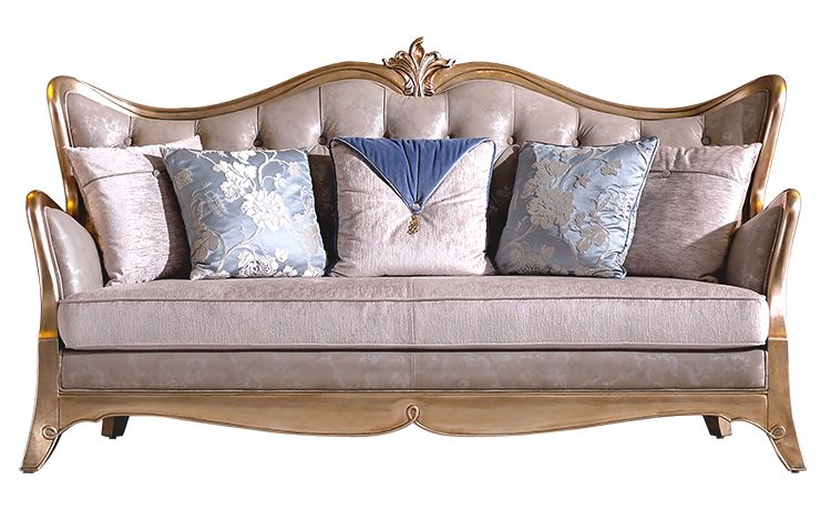 拉菲德堡 法式轻奢真皮实木多人沙发