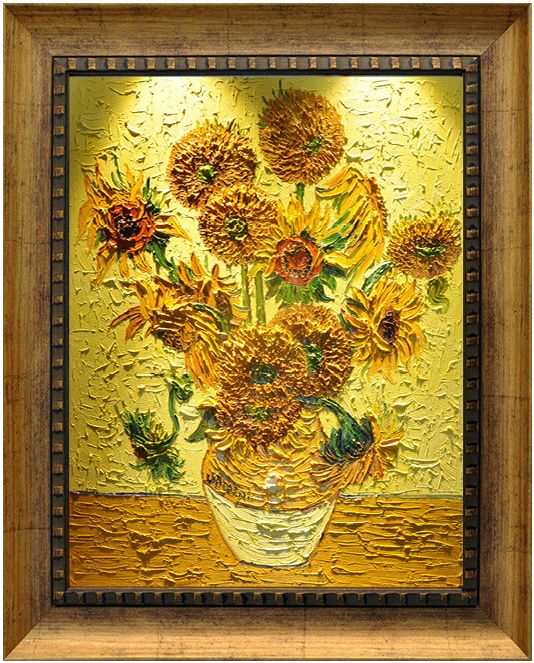 梵高7幅向日葵 纯手绘油画 世界名画欧式美式静物花卉玄关装饰画