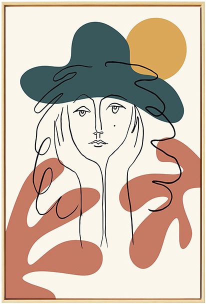 lilili映画线条人物北欧抽象线条室内装饰画卧室画床头挂画房间壁画