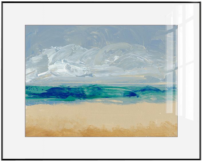 现代简约轻奢抽象画油画横幅酒店挂画艺术壁画风景画样板间餐厅画