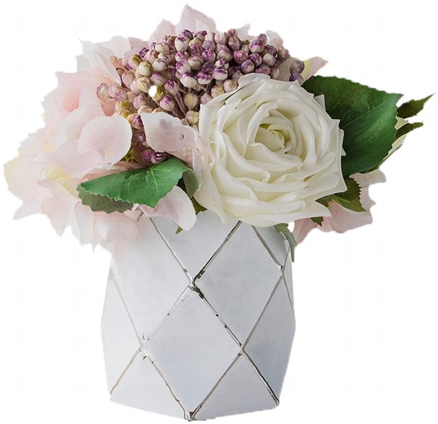 赫本家美式欧式小清新花束整体花艺客厅插花仿真花干花插花玫瑰