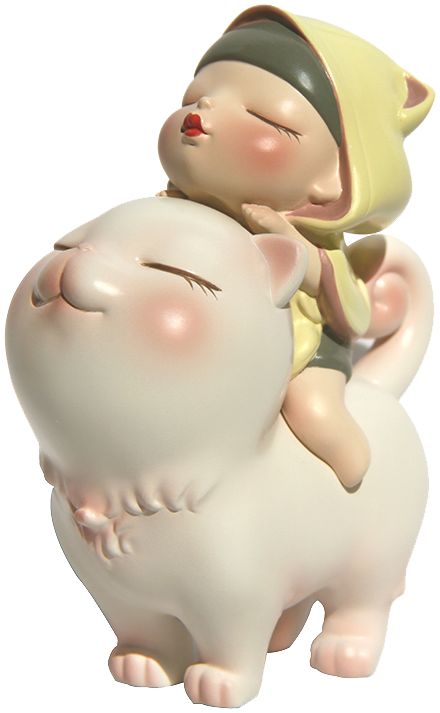 米可生活 简约可爱萌宠精品小摆件 白夜童话lite版 艺术家贾晓鸥