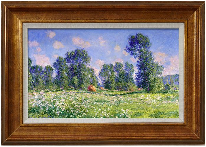 橙舍 欧式客厅装饰画风景油画书房 玄关餐厅装饰画 莫奈 春意浓