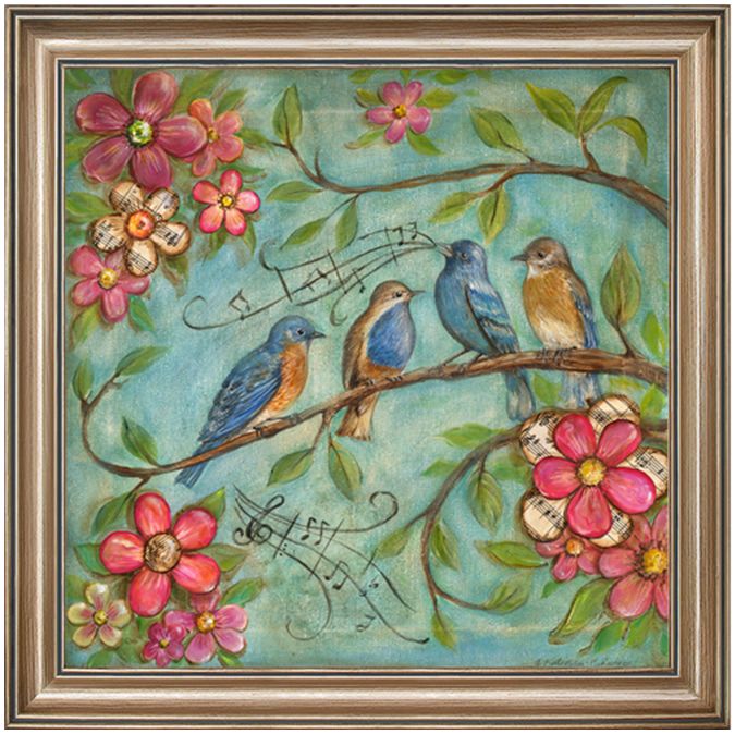 若素 美式油画花鸟系列