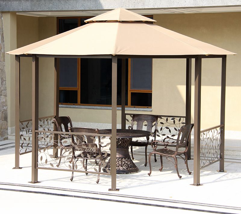 临亚户外凉亭庭院铁艺八角亭室外花园亭子阳台遮阳棚欧式凉亭帐篷
