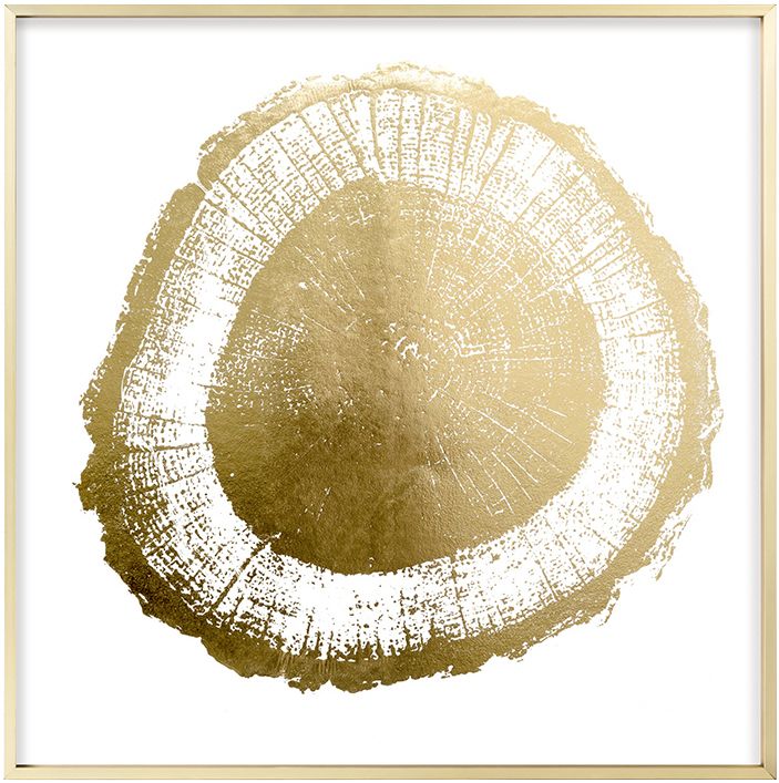 晶瓷画 金箔年轮装饰画轻奢高端进口客厅卧室玄关书房样板房挂画