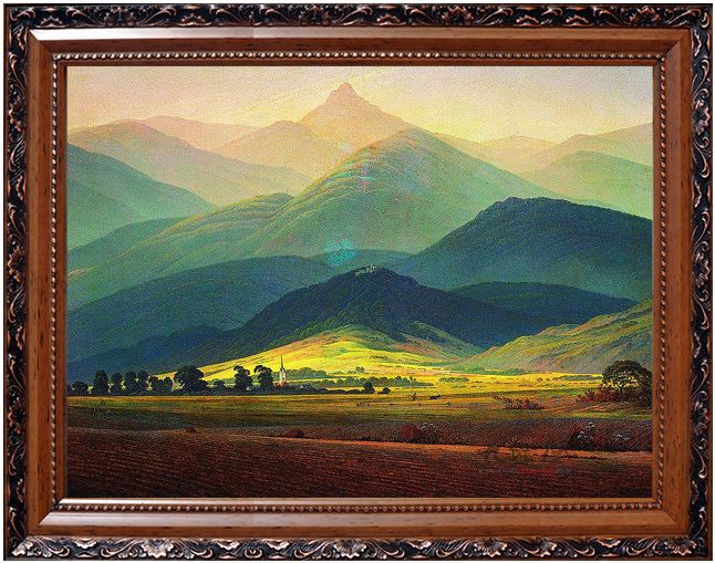 巨人山 纯手绘油画 大卫作品 欧式美式风景客厅玄关办公室装饰画