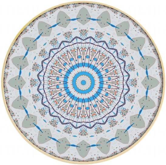 镜花水月 现代简约玄关装饰画创意圆形画圆框画图案壁画客厅挂画