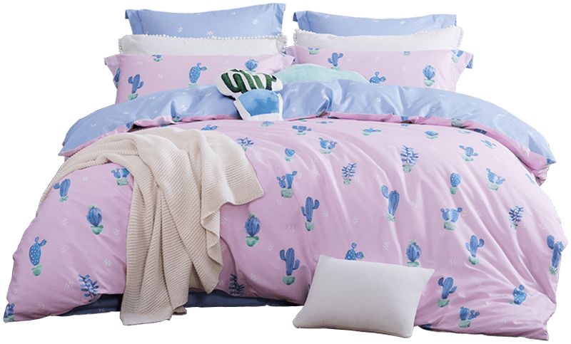 乐蜗家纺 lovo 北欧四件套单人ins全棉网红4件套被罩被套床宿舍少女