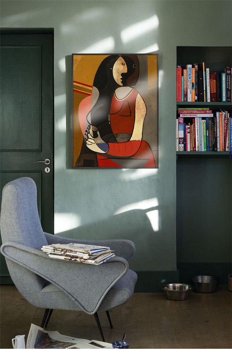 上品印画 简约毕加索坐着的人抽象画