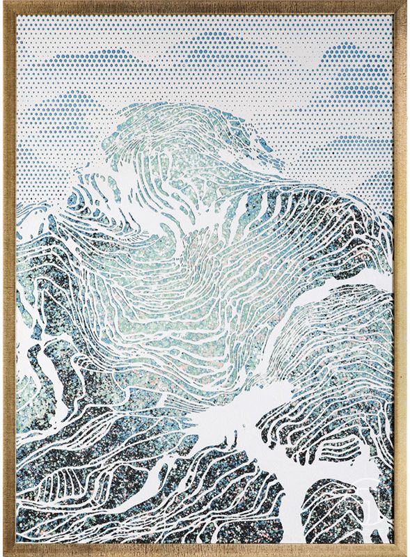 观川新中式装饰画手工肌理挂画青山绿水走廊过道客厅沙发背景墙面春潮