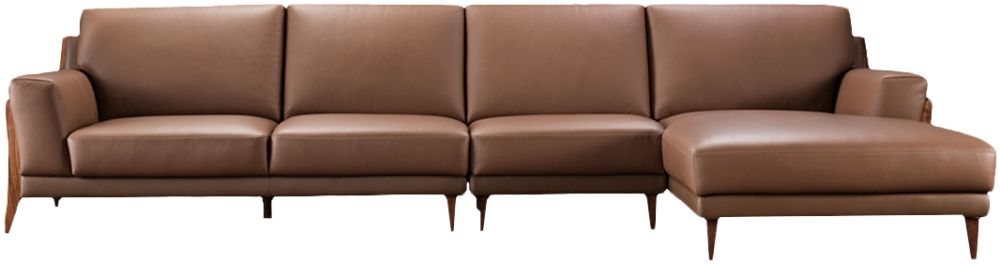 米洛 现代真皮多人沙发