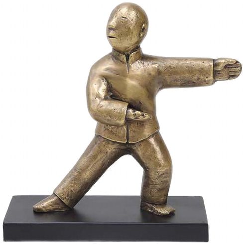 米兰映象 现代新中式功夫小铜人室内客厅酒店样板房玄关化煞摆件