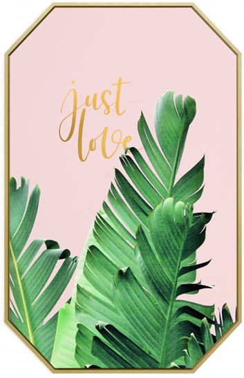 雨林漫步 北欧风格ins装饰画粉色挂画绿植小清新壁画客厅背景墙画