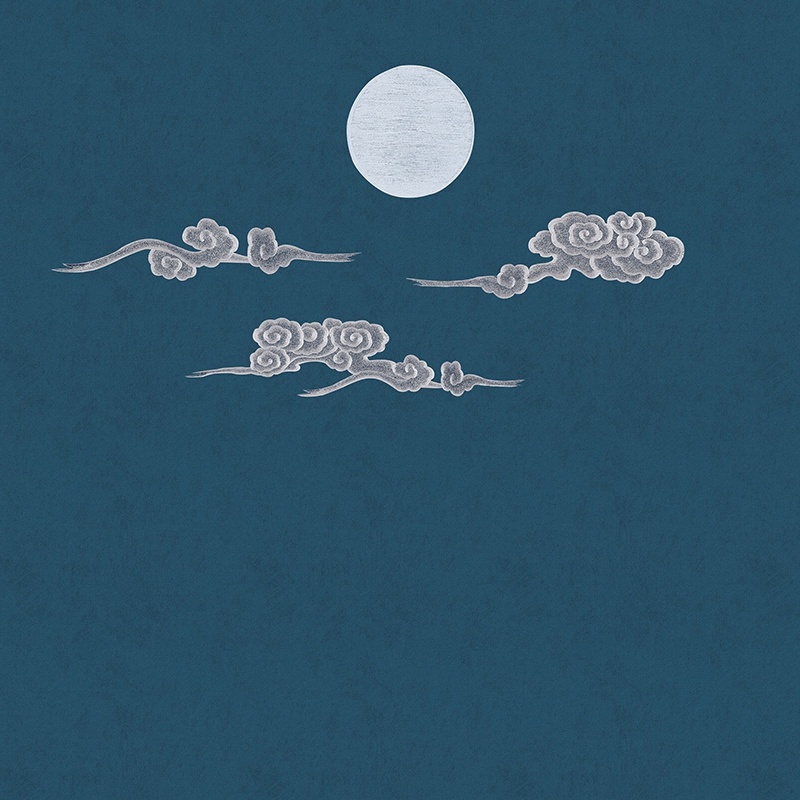 新中式独秀客厅卧室沙发电视独绣背景墙布刺绣无缝壁布高档壁纸