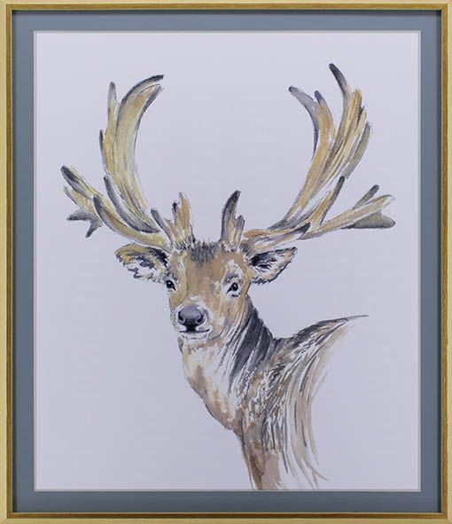 麦田装饰画 厂家 现代北欧风鹿头系列 餐厅 书房 玄