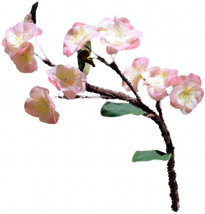 高仿真花树枝装饰花卉假花干花杏花室内摆放装饰品pu塑料点缀花