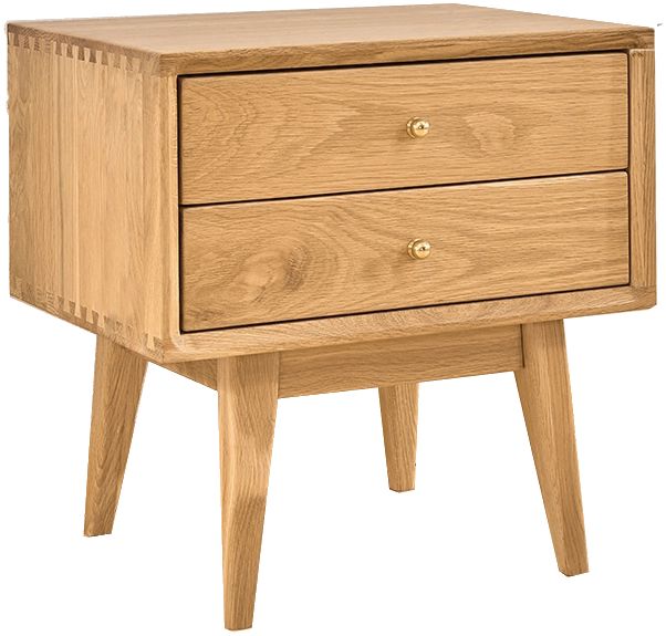 北欧日式纯全实木床头柜白橡木卧室家具储物柜环保二斗柜新品