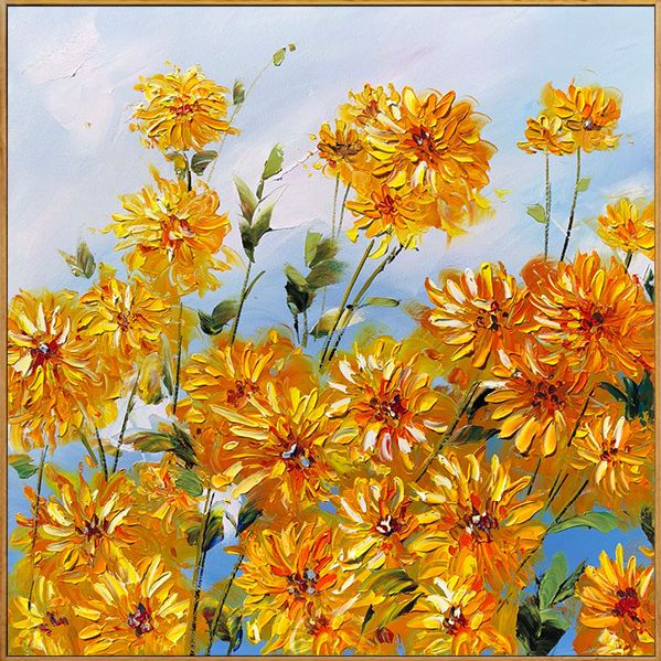 春天的使者 蔡想明原创纯手绘油画 厚油刀画 立体感强 现代风格