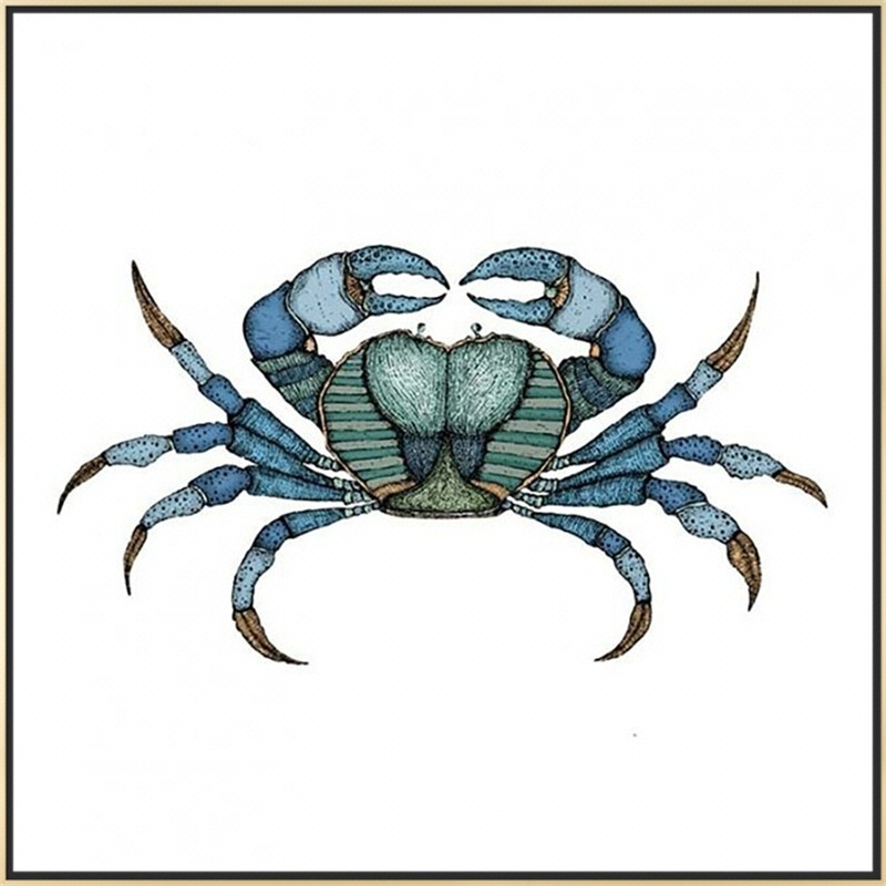 画作餐厅动物螃蟹装饰画