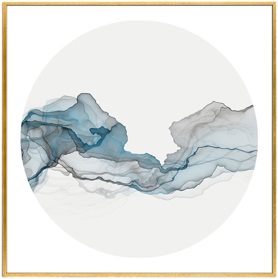 创意晶瓷画现代简约高山飞鸟样板房壁挂画装饰画