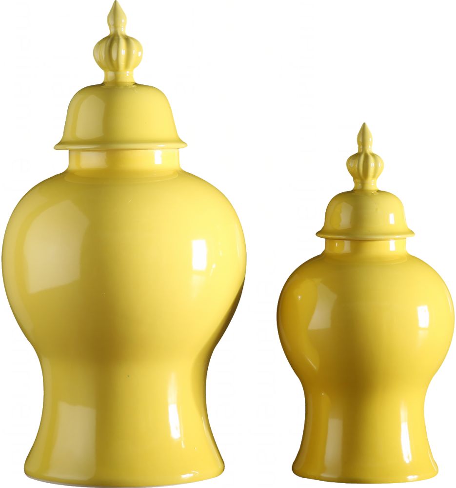 举报 产品规格 材质陶瓷 尺寸28*28*55cm 21*21*40cm 颜色黄色 风格新