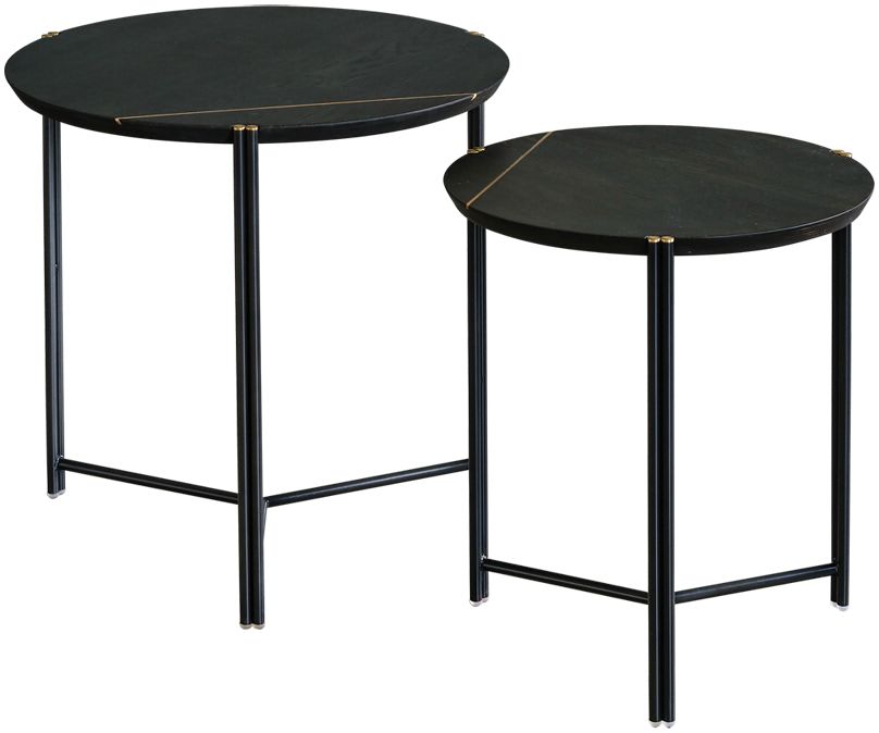 北欧表情 现代原版英国squareroots进口trio圆形实木橡木套几组合茶几