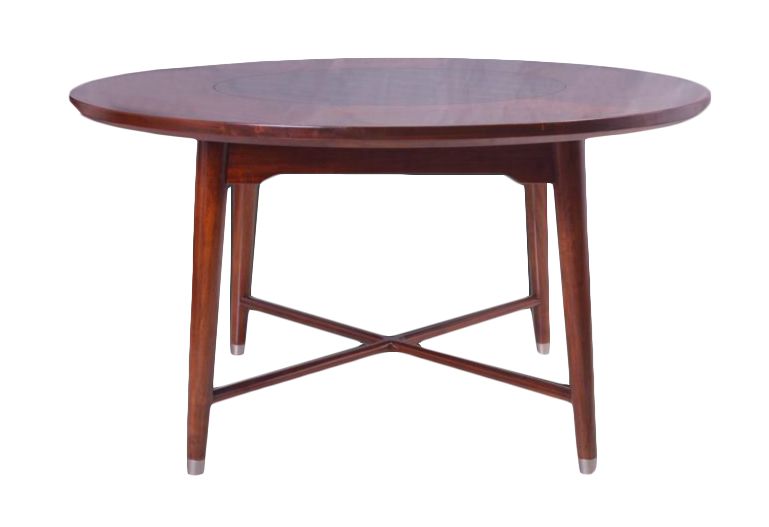 宝居乐阑廷苑新中式桃花芯木实木1.38米圆餐桌新款tl610圆餐台