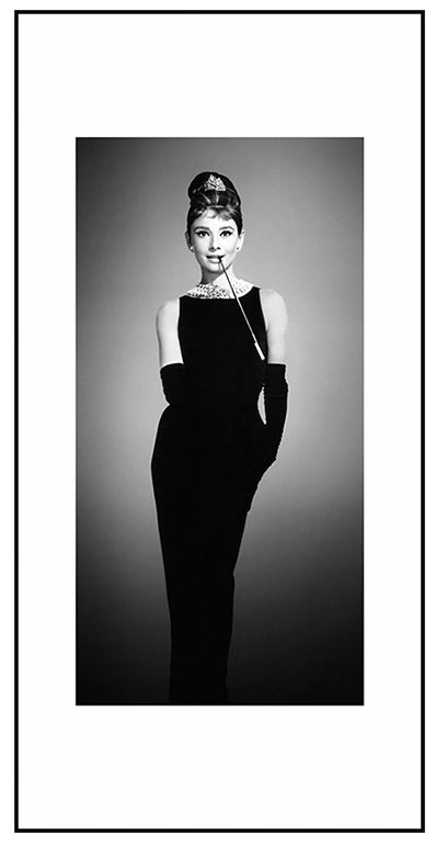 奥黛丽赫本装饰画海报墙壁画黑白人物画美女沙发背景墙挂画卧室画