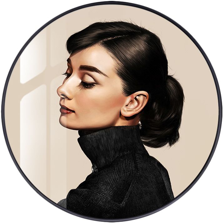 梦露赫本现代客厅装饰画创意人物圆形沙发背景墙挂画玄关过道壁画