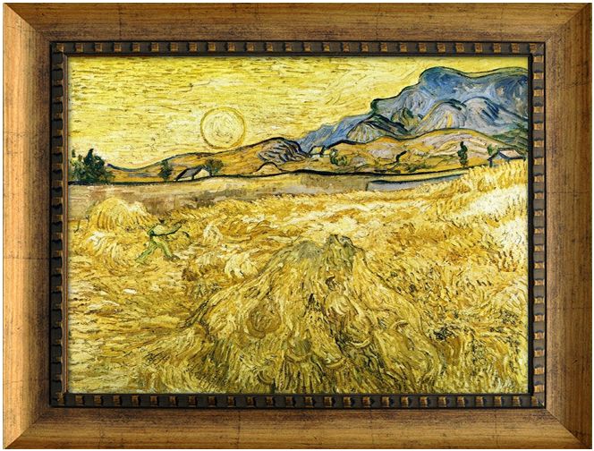梵高 丰收系列 高档手绘油画 厚油颜料欧式美式新古典风景装饰画