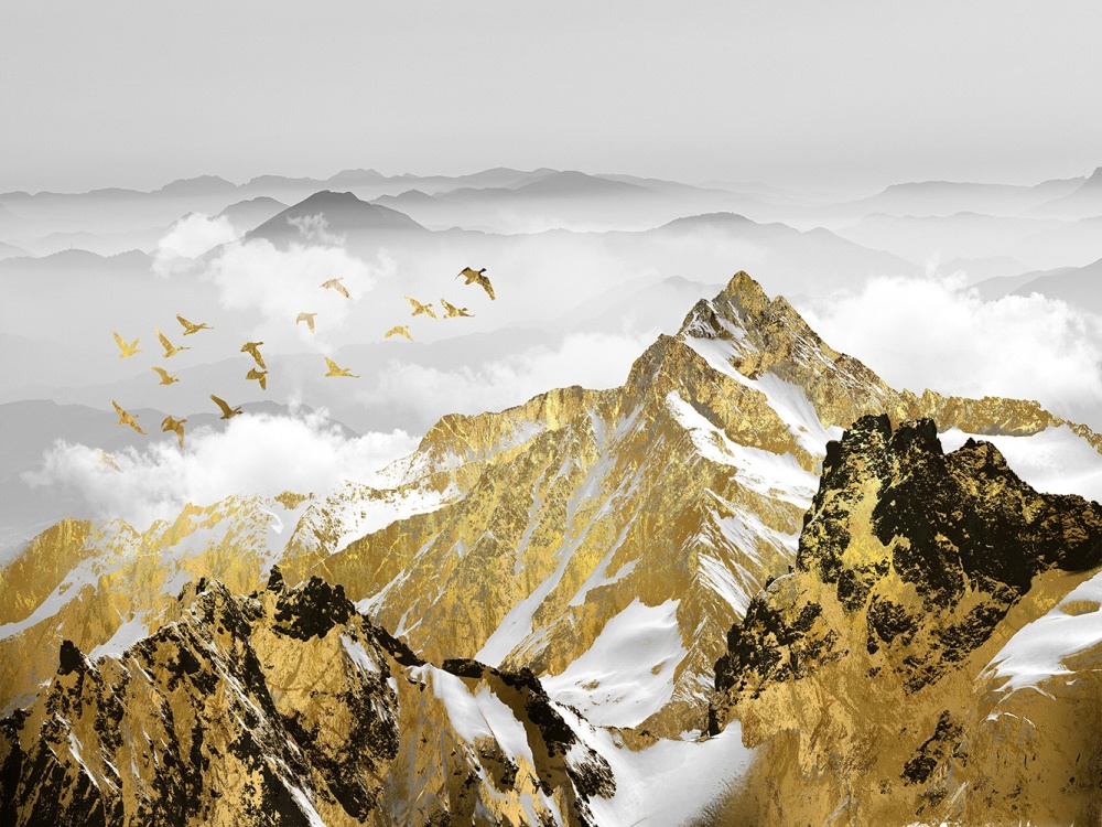 家有喜饰新中式山水墨壁画客厅沙发电视机背景墙壁布 欧雅壁纸