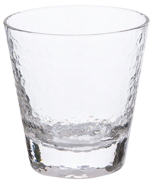 奇居良品 磨砂玻璃水杯夏季冷饮杯子创意透明玻璃饮料杯 锤纹