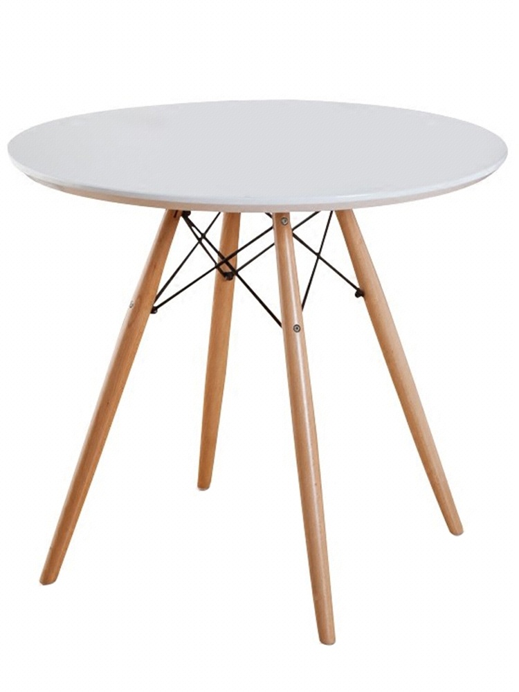 霍客森 北欧休闲小户型圆形洽谈桌四脚咖啡桌