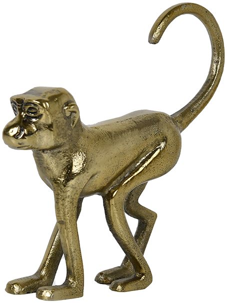 迪斯凯 金色铝制猴子摆件