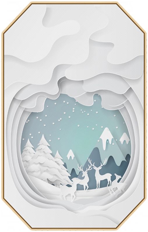 贝占风格 北欧冰雪天地挂画 自然虔心系列