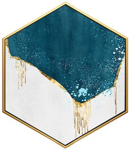 创意轻奢客厅装饰画六边形现代简约组合挂画抽象餐厅壁画玄关过道