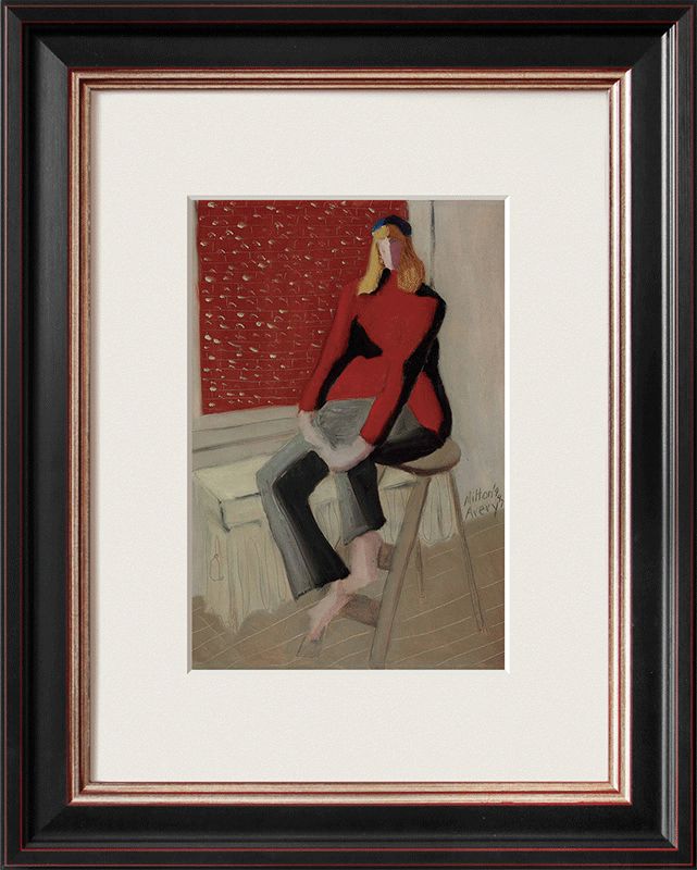 鳟鱼 新古典米尔顿艾弗里小众床头艺术挂画油画