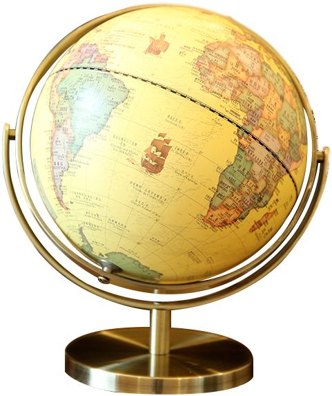 欧式美式样板间客厅玄关世界地球仪摆件 创意家居书房装饰品摆设