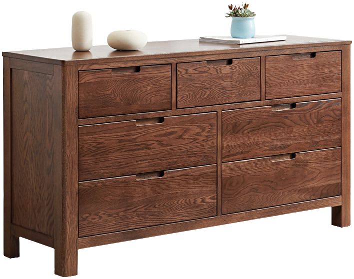 源氏木语 北欧环保纯实木橡木环保斗柜