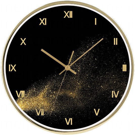 闪耀 现代风金色客厅轻奢创意新款简约时钟大气艺术挂钟家用挂表