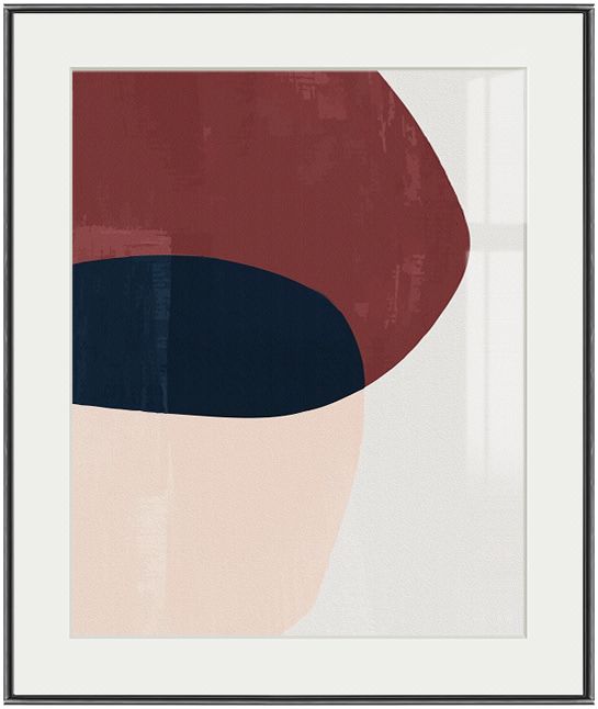 入迷家居现代简约抽象画北欧餐厅挂画饭厅几何色块复古艺术创意客厅