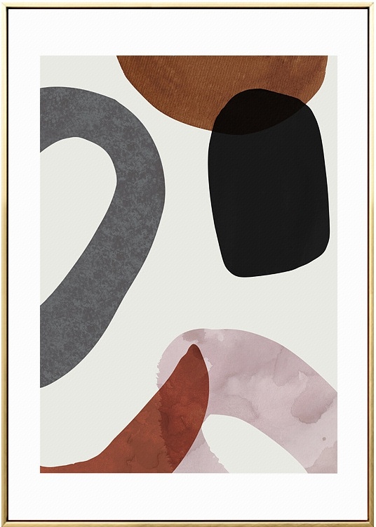 lilili映画独特北欧简约抽象画几何客厅装饰画艺术画卧室床头壁画样板