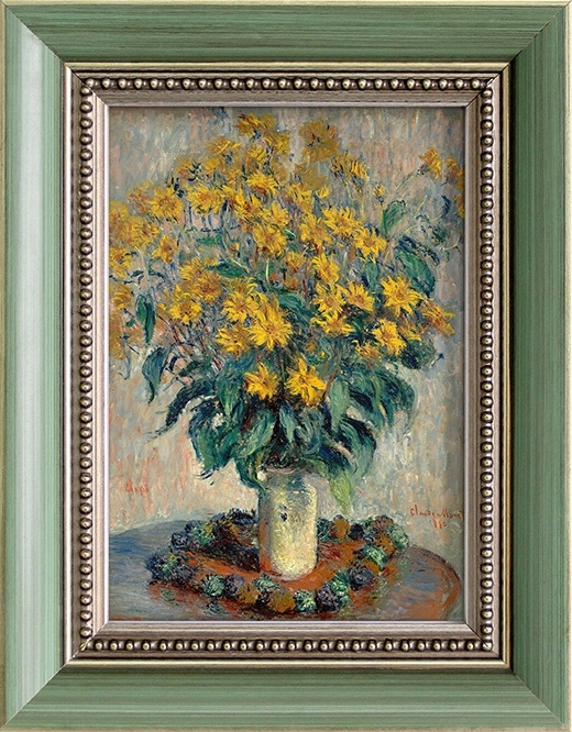 2cm 颜色深绿 风格北欧风 型号莫奈-菊芋花 是否可定制否 是否带画框